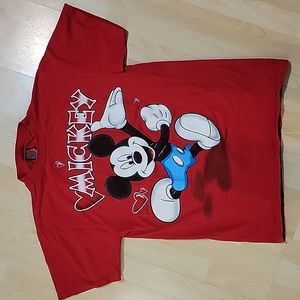 Disney 90s Mickey Unlimited 'Jerry Leigh' Red T shirt Adult Medium